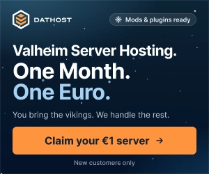 DatHost — Valheim server hosting, first month for one euro