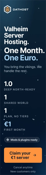 DatHost — Valheim server hosting, first month for one euro