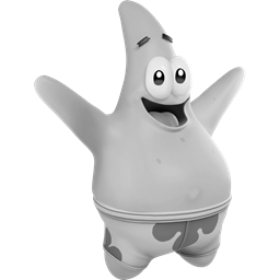 VeryLowPoly-Patrick_Black_and_White icon