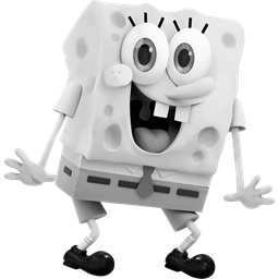 VeryLowPoly-Spongebob_Black_and_White icon